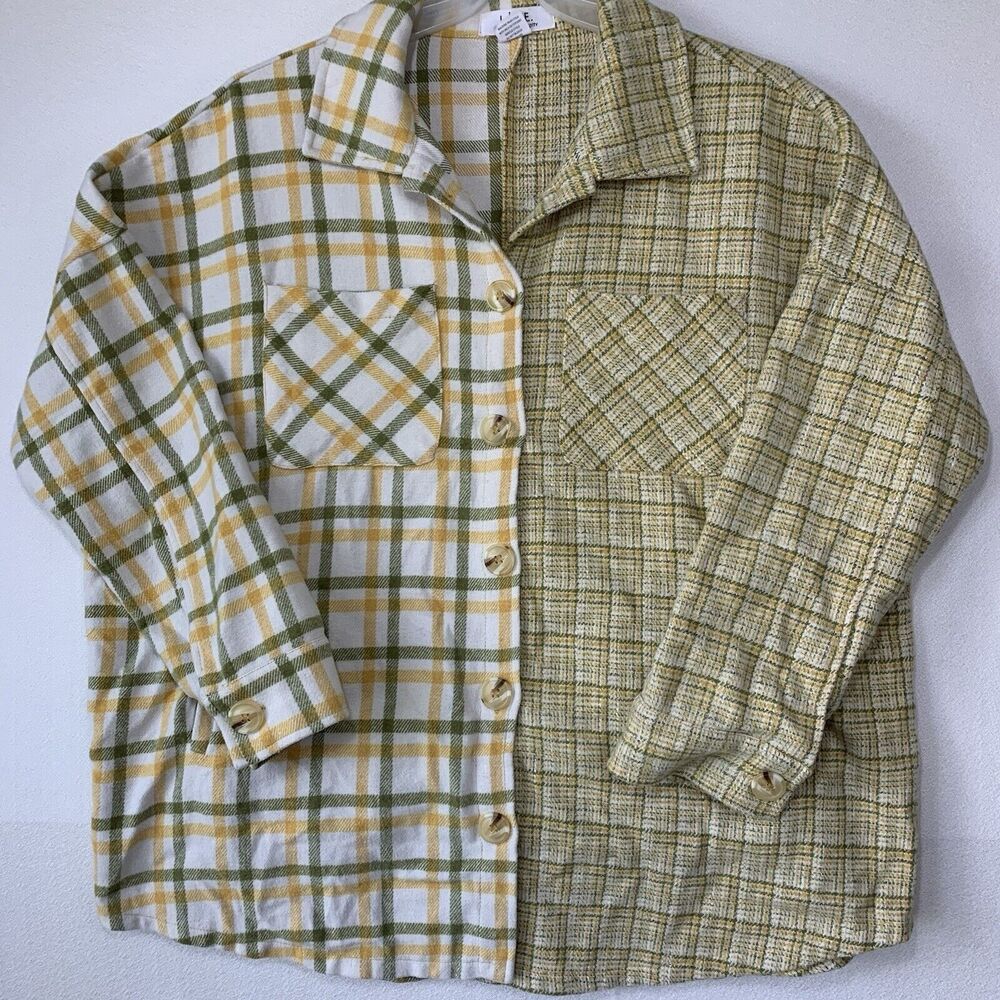 Love Is For Eternity Jacket Women XL Shacket Plaid Cozy Western Gorpcore L.i.F.E